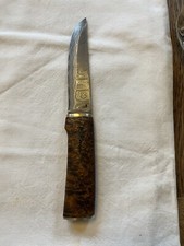 Jagdmesser aus Damaszenerstahl (++1000Lagen) von Heimo Roselli Puuko Woods