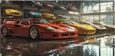 F40 Ferrari-2D- Banner Fahne Flagge 400x180 Rennsport Legende Historie Kult 8011