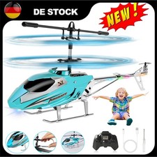 RC Flugzeug Blau Hubschrauber Ferngesteuertes Flieger Modellbau 2.4Ghz 3.5CH LED