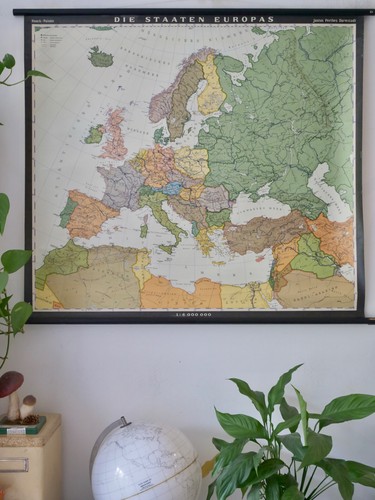 Vintage schulwandkarte - |,