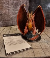 Huge Red Dragon + Card #71 Giants of Legend D&D Dungeons & Dragons or Pathfinder