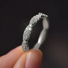 Gedrehter Ring in Gold & Silber mit Zirkonia Steinen - Damen Gr. 55-63 vergoldet