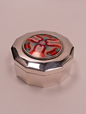 Art Deco Dose Versilbert