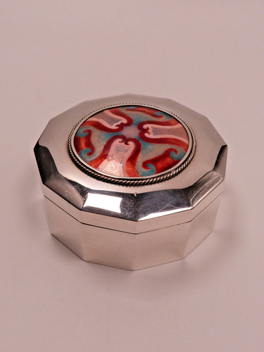 Art deco dose - art, versilbert