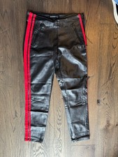 The Kopples Hose Lizy Skinny Lederimitat Schwarz mit Streifen Rot Gr. 28