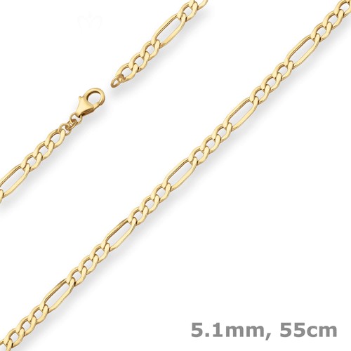 1mm figarokette goldkette - 5,1mm,