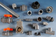 PVC Fitting Rohr Muffe Winkel Bogen Kugelhahn 12 16 20 25 32 40 50 63 75-200 mm