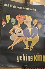 Altes Plakat Geh ins Kino TOP