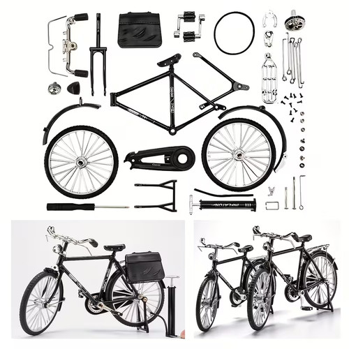 Retro miniatur fahrrad schwarz - retro,