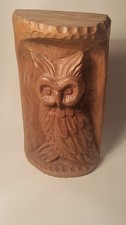 Schöne Holz Figur Eule in