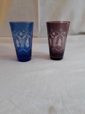 Paar Kristallglas Überfang