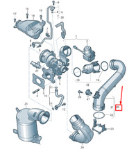 VW KÄFER 5C Ladeluftkühler Druckrohr 04E145673M NEU ORIGINAL