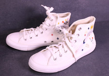 Converse All Star HI Sneaker Chucks Gr. 39 weiß Blumenstickerei Canvas BC1262