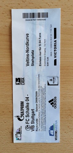 Eintrittskarte schalke 04 - fc,