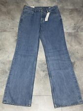 Neu Esprit Weite Jeans Hose Medium Rise Western Bootcut Gr 31/32 Blau