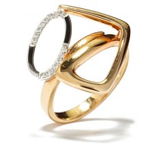 Goldring 585er Gelbgold 14K  14 Brillanten ca. 0,19ct Ringgröße 55  SI H