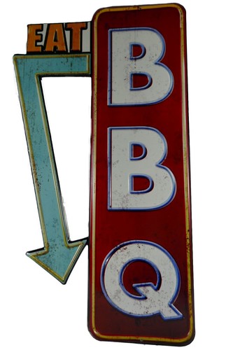 Blechschild bbq barbecue - ,