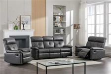 3-teilig Sofagarnitur Polstergarnitur mit Relaxfunktionen Sessel Sofa Couch Set