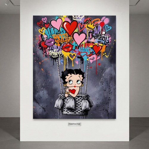 Banksy balloon betty boop pop - balloon-betty,