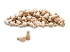 100 spielfiguren naturfarben - 100,