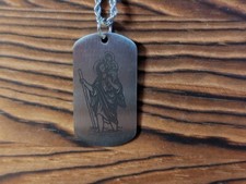 Christophorus Anhänger Kette Glücksbringer Geschenk Glück Plakette Schutzengel