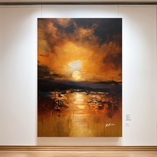 LEINWAND BILD SONNENUNTERGANG