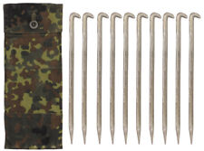 BW Bundeswehr 10 Stück Zeltheringe Aluminium Alu Erdnagel Zelt Hering m.Tasche