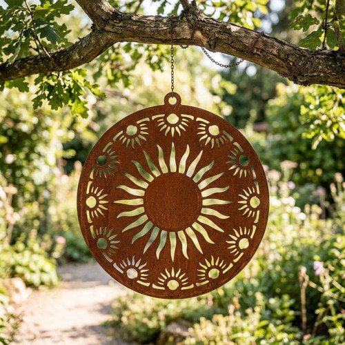 Edelrost windspiel sonne 35 - edelrost,