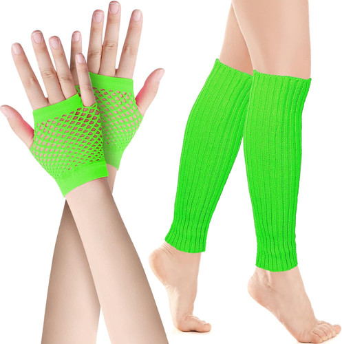 Elastische neon beinstulpen - neon,
