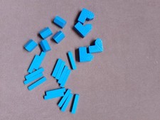 Die Siedler von Catan Ersatzteil Satz Spielfiguren Blau Aus Holz