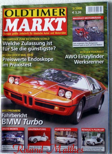 Oldtimer markt bmw turbo - oldtimer, 3-08+bmw