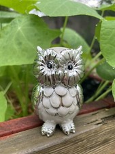 Formano Dekofigur Kunststein Perlmutt Effekt mit Glitzer  Eule  7 cm hoch