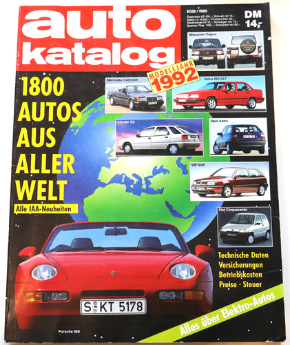 Auto katalog von 1992 - nr.,