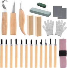 24 Stück Schnitzmesser Set Holzschnitzwerkzeug Set Holzschnitzset 