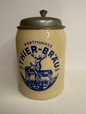 Alter  Bierkrug Dortmunder Thier - Bräu 1/2 L