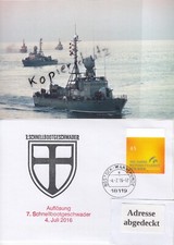 7. SCHNELLBOOTGESCHWADER ,Deutsche Marine,Foto mit Schiff+Poststempel, Auflösung