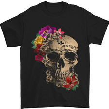 Mexique Sugar Skull Day of the Dead DOTD Herren Maglietta 100% Baumwolle
