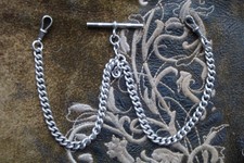 Taschenuhrkette Silber 925er englische Albert Kette T-Bar Peaky Blinders