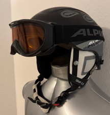 Skihelm Jugend Gr. L (57-61cm) Alpina grau unfallfrei mit Skibrille