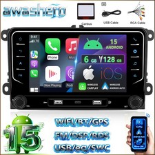 6+128GB Android 15 Autoradio FM RDS GPS Navi Carpaly Für VW Polo 6R 6C V 2009-17
