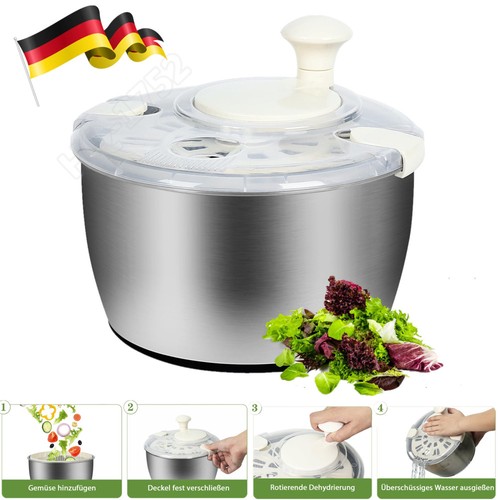 Salatschleuder edelstahl - 5l,