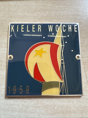 Kieler woche plakette - plakette, 1959