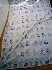 Kinder Tagesdecke Gardinen Bärendruck Brigitte Model vintage ca. 150 cm x 225 cm
