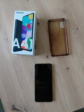 Samsung A41 schwarz gebraucht ohne Simkarte mit Schutzhülle und Verpackung