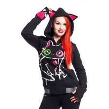 Cupcake Cult Kapuzenjacke Kitty Mase Katze Cat Hoodie Anime Manga Kawaii Neko