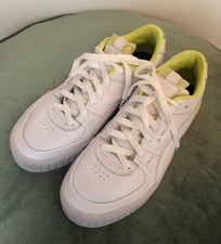 Puma Damen Sneaker Gr. 40 - Weiß mit Gelb und kleinen Strass-Steinen
