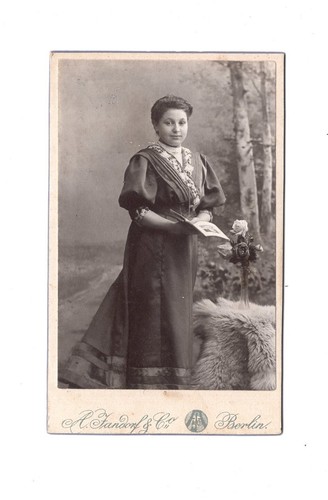 Cdv foto feine dame berlin - feine,