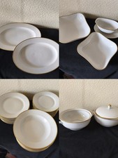 Kahla Geschirrset, mit Goldrand