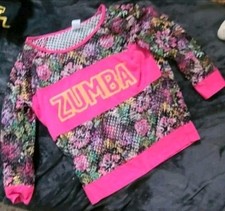 ZUMBA Gr.SMesh Blumen LangarmShirtPink 