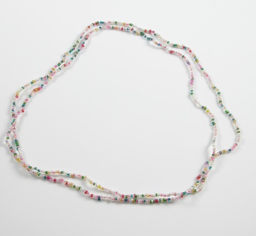 Kette collier bunt miniperlen - collier,